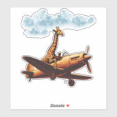 キリンの飛行機 シール (シート)