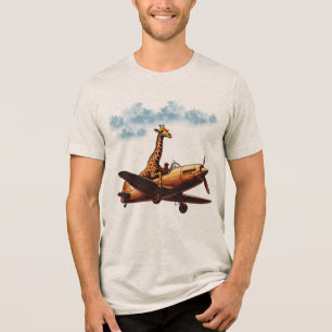キリンの飛行機 トライブレンドTシャツ