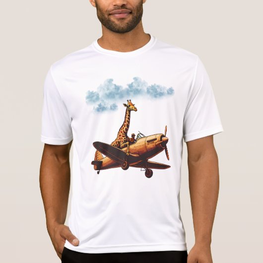 キリンの飛行機 Tシャツ (正面)