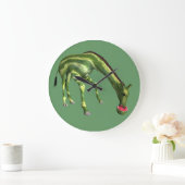 キリンの食べ物のスイカ ラージ壁時計 (ホーム)