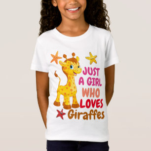 キリンのTシャツが大好きな女の子 Tシャツ