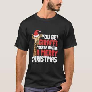 キリンはあなたは楽しいクリスマスギを持っているだろう Tシャツ