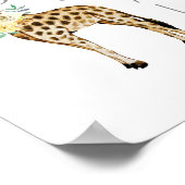 キリンはいつだって背筋をピンと伸ばして 現代の水彩画 ポスター (角)