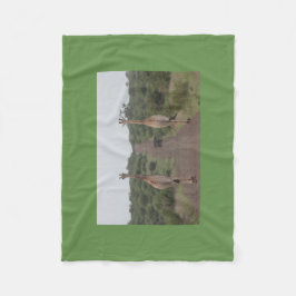 キリンはかわいい個人化します運命の運命を結び付けます フリースブランケット