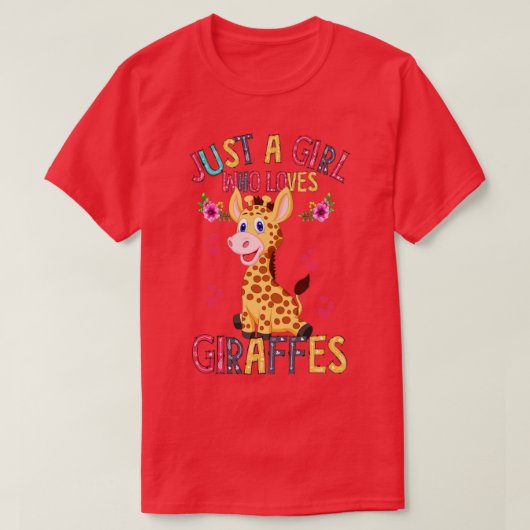 キリンはキリンを愛する少女にすぎない Tシャツ (デザイン正面)