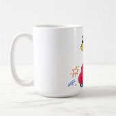 キリンはジャンプできる : ストリートウェアバスケ コーヒーマグカップ (左)