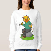 キリンはペインター絵を描ブ スウェットシャツ (正面)