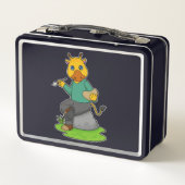 キリンはペインター絵を描ブ メタルランチボックス (裏面)