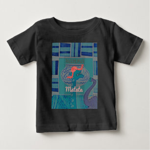 キリンよくはしゃぐアート:アフリカの喜び ベビーTシャツ
