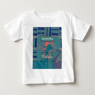 キリンよくはしゃぐアート:アフリカの喜び ベビーTシャツ