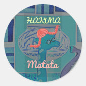 キリンよくはしゃぐアート：アフリカの喜び ラウンドシール (正面)