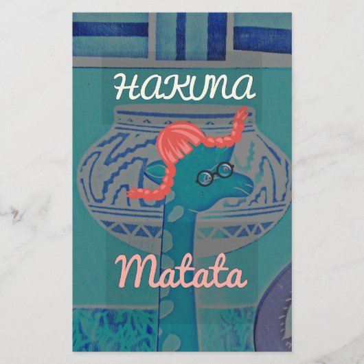 キリンよくはしゃぐアート：アフリカの喜び 便箋 (正面)