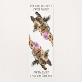 キリンよくはしゃぐ舌アウトヨガマットギフトおもしろい ヨガマット (正面)