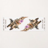 キリンよくはしゃぐ舌アウトヨガマットギフトおもしろい ヨガマット (正面(横))