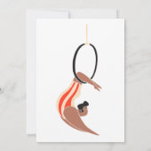 キリンを実行するヴィンテージサーカス サンキューカード (裏面)