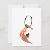 キリンを実行するヴィンテージサーカス ノートカード (裏面)