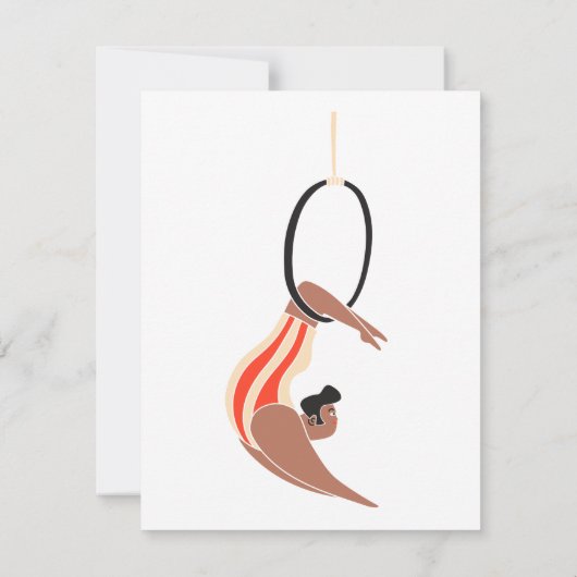 キリンを実行するヴィンテージサーカス ノートカード (裏面)