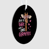 キリンを愛する女の子 オーナメント (正面)