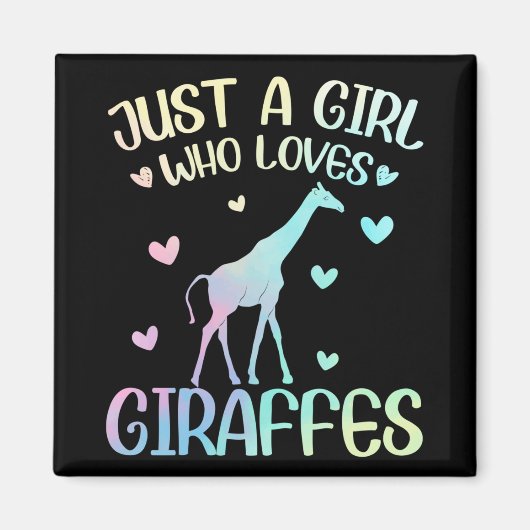 キリンを愛する女の子 マグネット (正面)