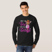 キリンを愛する女の子 Tシャツ (正面フル)