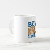 キリンを愛する少年 ヴィンテージTシャツデザイン コーヒーマグカップ (正面左)