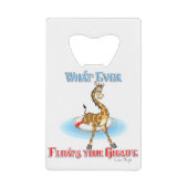 キリンを浮かべるものは何でも クレジットカード栓抜き (正面)