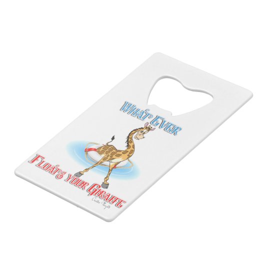 キリンを浮かべるものは何でも クレジットカード栓抜き (正面アングル)