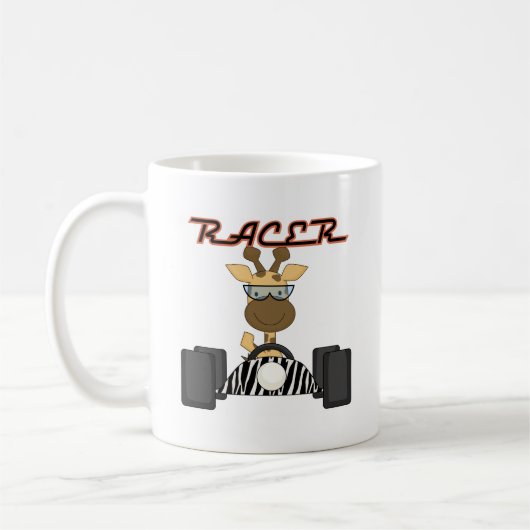 キリンを競争させてレースカーの動物園動物をからかいます コーヒーマグカップ (左)