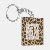 キリンアニマルプリントワイルドキャットサファーキーチェーン キーホルダー (正面左)