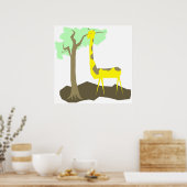 キリンイラストレーション ポスター (キッチン)