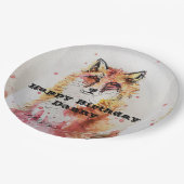 キリンウォーターカラーボーイバースデーパーティー紙プレート ペーパープレート (アングル)