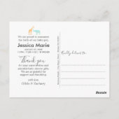 キリンエレガントゾウの誕生のお知らせ ポストカード (裏面)