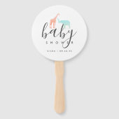 キリンエレガントゾウの赤ちゃんシャワー ハンドファン (正面)