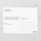 キリンエレガントゾウ赤ちゃんシャワーありがとう ポストカード (裏面)