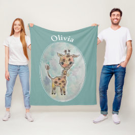 キリンカスタマイズ名 フリースブランケット