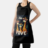 キリンカッコいい5th誕生日パーティー5歳の幼児 エプロン (インサイチュ)