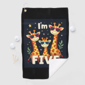 キリンカッコいい5th誕生日パーティー5歳の幼児 ゴルフタオル (インサイチュ)
