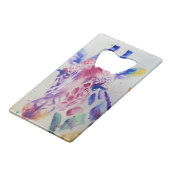 キリンカラフルアニマルウォーター色アートデザイン クレジットカード栓抜き (裏面アングル)