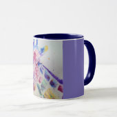 キリンカラフルアニマルウォーター色アートデザイン マグカップ (正面右)