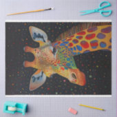 キリンカラフルスキンサークル背景の切り離し 薄葉紙 (クラフト)