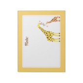 キリンカラフルモンミーとベビーふくらはぎ子供へ ノートパッド (回転)