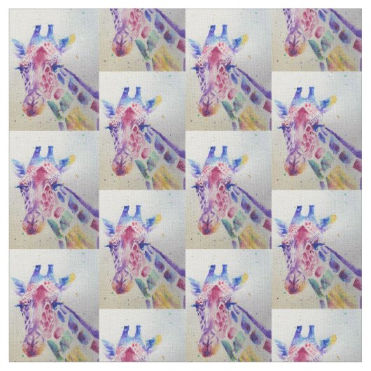 キリンカラフル水彩裁縫工芸品 ファブリック (クローズアップ)