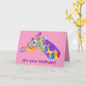 キリンカラフル誕生日カード カード (黄色い花)