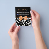 キリンガーリープリントオレンジボウファッションブティック チラシ (手)