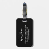 キリンガーリープリントオレンジリボンボウ名 ラゲッジタグ (裏面縦)