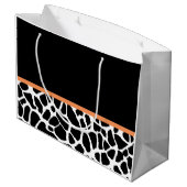 キリンガーリープリントオレンジリボンボウ名 ラージペーパーバッグ (裏面アングル)