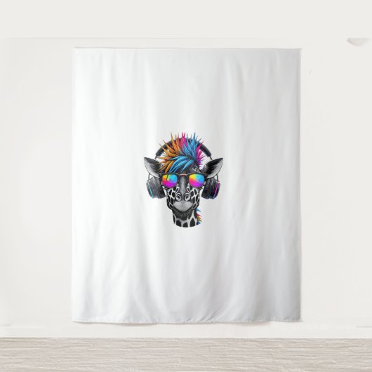 キリンクールサングラスヘッドフォンキリン タペストリー (正面)