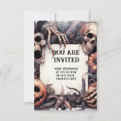 キリングチャーム：カスタマイズ可能なハロウィンパーティーの呼びかけ 招待状 (裏面)