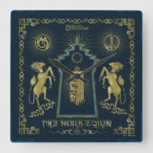 キリンゴールデンタワータペストリーの歩き スクエア壁時計 (正面)