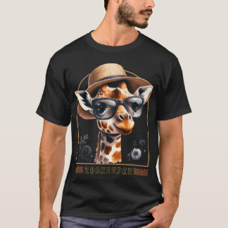 キリンサファリの動物園飼育員 - デザイン Tシャツ